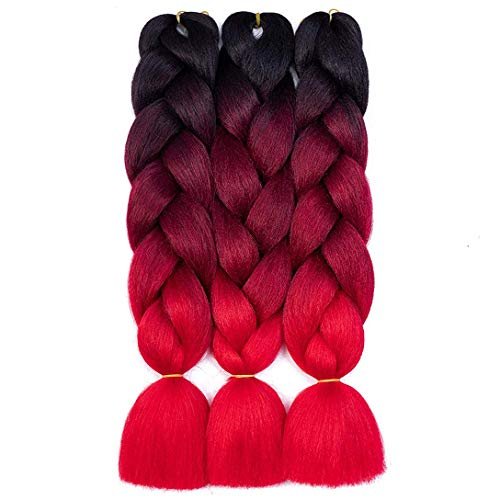 RN BEAUTY Ombre Braiding Hair Synthetic Jumbo Braids 3...
