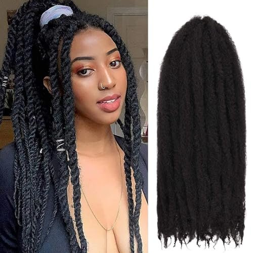ZRQ 8 Packs Marley Hair Crochet Braids,24 Inch Afro Kinky