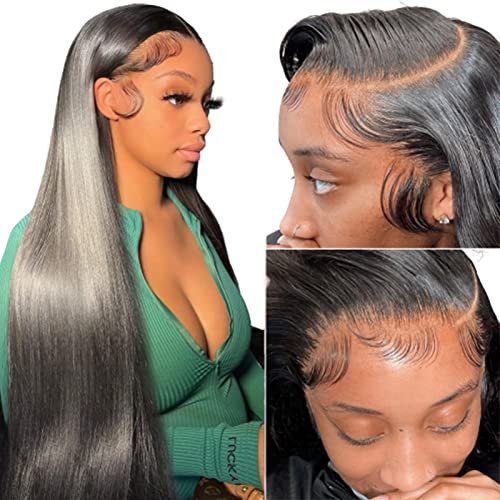 bunGiol Straight HD Transparent Lace Front Wigs Human Hair...