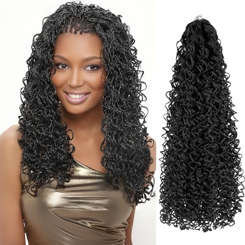 8 Packs of 55-Inch Wavy Small Box Braids Crochet Hair