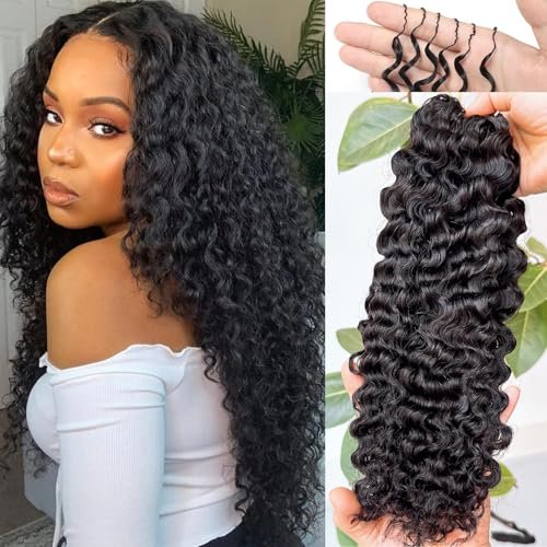 BLG Burmese Water Wave Human Crochet Hair 18 Inch Knotless
