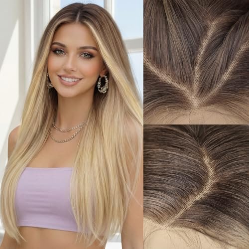 AISI HAIR 13x4 HD Lace Front Wig Mixed Blonde Synthetic