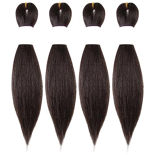 Osuntress Braiding Hair Pre Stretched 10 Inch 4 Packs Brown