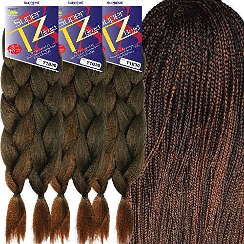 Pre-Stretched Braiding Hair Extensions – 48 Inch TZ Braid...