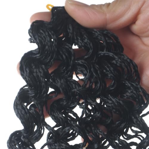 Mayloss 8Packs Long Wavy Thin ZiZi Box Braids Crochet Hair
