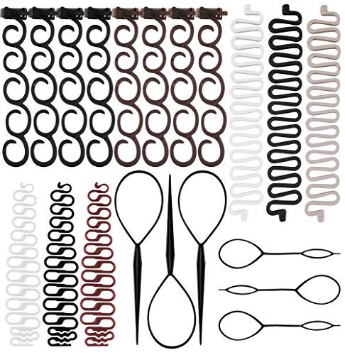 20Pcs Ponytail and Braiding Tool Set for Women's Hair