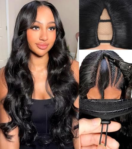 V Part Wig Human Hair Body Wave Glueless Beginner Friendly