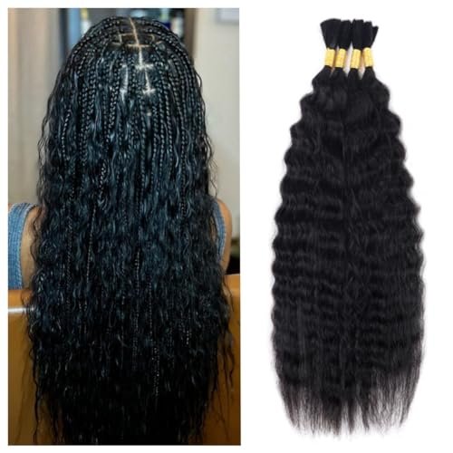 RLHAIR Wet and Wavy Human Braiding Hair Super Wave Bulk