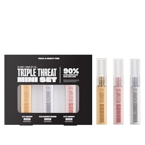 Babe Original Triple Threat Mini Set, Lash & Brow Serums