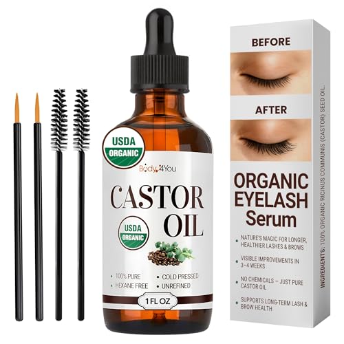 BodyJ4You Castor Oil for Eyelashes - Eyelash Growth Serum