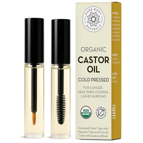 Castor Oil for Eyelashes & Eyebrows, Lash Serum