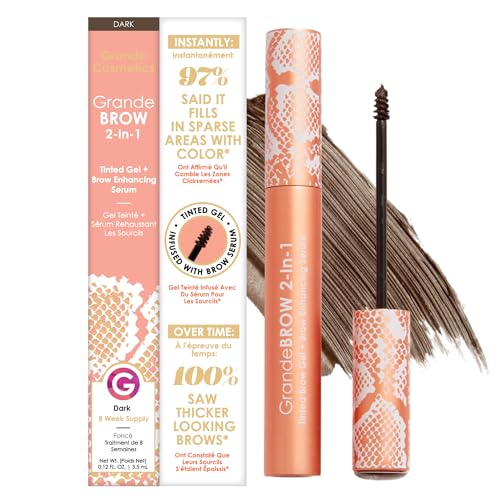 Grande Cosmetics GrandeBROW 2-in-1 Tinted Brow Gel & Serum,...