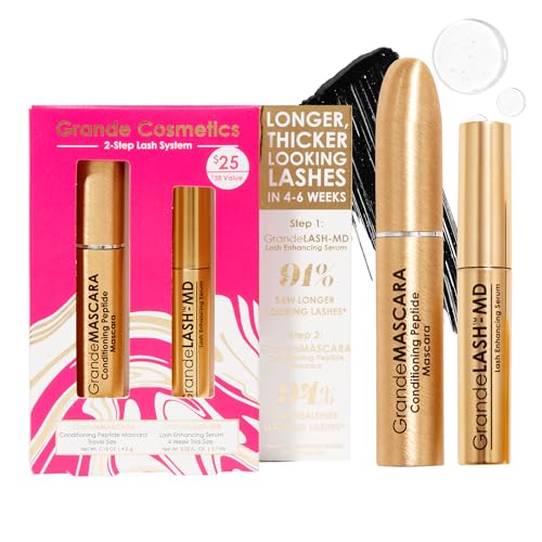 Grande Cosmetics 2-Step Lash System Set, Lash Serum Gift