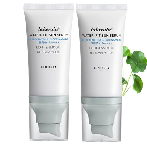 2 Pcs Centella Sunscreen SPF 50, Centella Water-Fit Serum