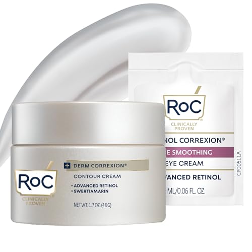 RoC Derm Correxion Neck Cream, Retinol + Hyaluronic Acid...