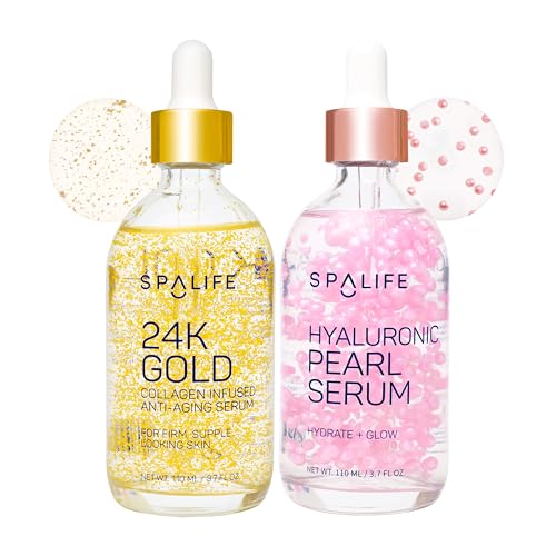 SpaLife Beauty Pearl Hyaluronic Acid Serum & 24k Gold...