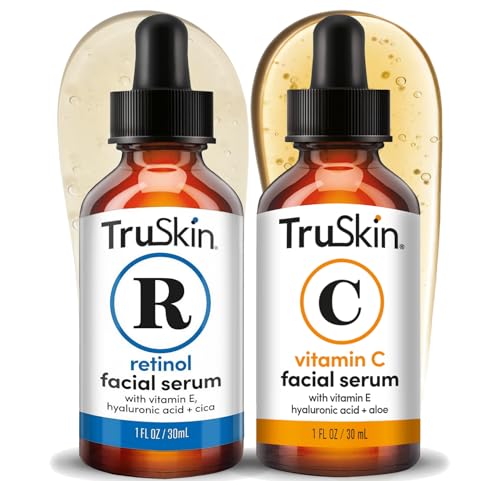 TruSkin Face Serum Duo - Vitamin C & Retinol.