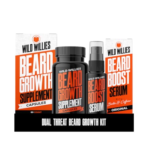 Wild Willies Beard Growth Kit - Biotin Caffeine Serum